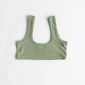 BNWT Arq Wide Strap Bra Celadon